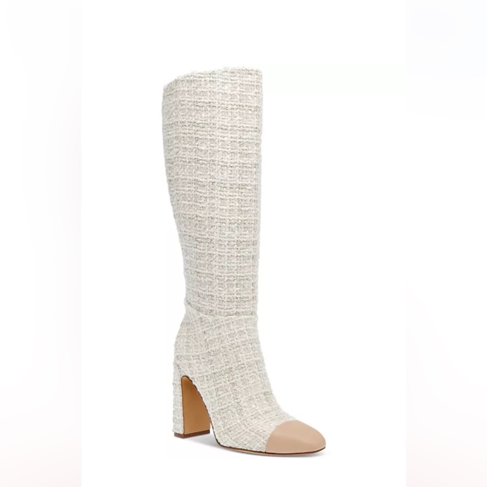 Steve Madden Ally Cap-Toe Knee High Block-Heel Dress Boots